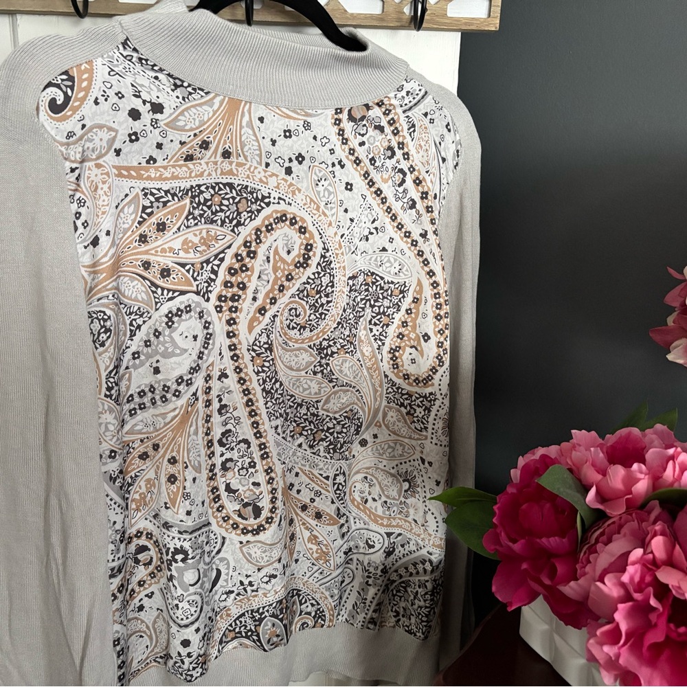 Ann Taylor Paisley Knit Top